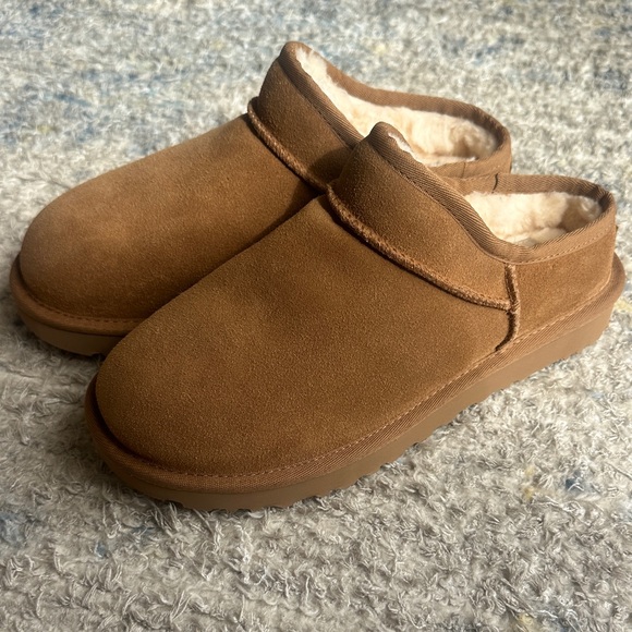 UGG Tan Suede Slip-On Shoes - Picture 4 of 7
